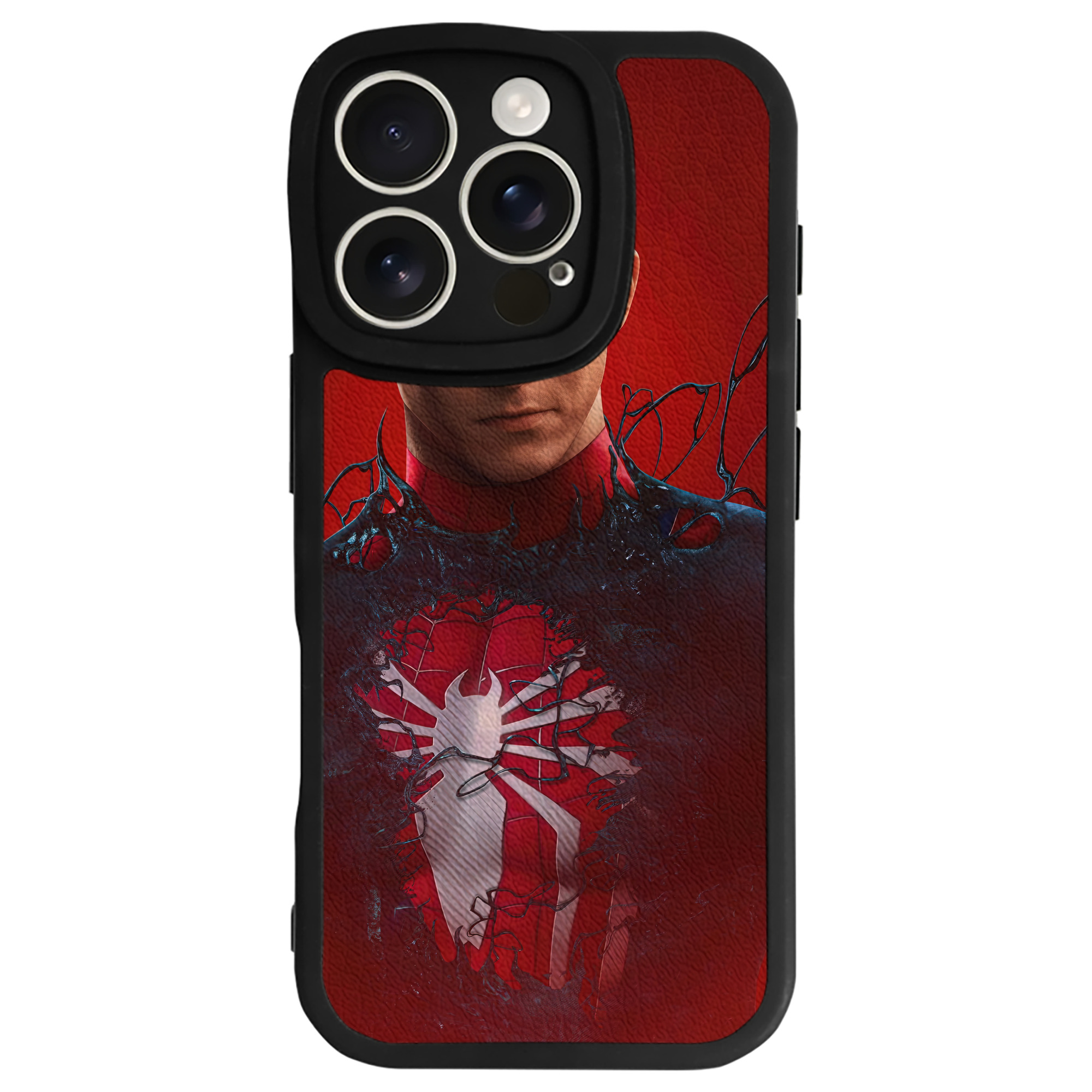 （画像用） Spider Man スパイダーマン 【iPhone 16シリーズ対応】シリコンスマホケース（レザー調） 材質：シリコン